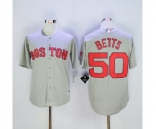 Boston Red Sox #50 Mookie Betts Grey New Cool Base Stitched MLB Jersey