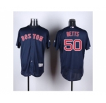 Boston Red Sox #50 Mookie Betts Navy Blue Flexbase Authentic Collection Stitched Baseball Jersey