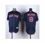 Boston Red Sox #9 Ted Williams Navy Blue Flexbase Authentic Collection Stitched Baseball Jersey