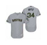 Men 2017 Memorial Day Boston Red Sox #34 David Ortiz Flex Base Jersey