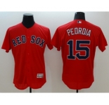 Men Boston Red Sox #15 Dustin Pedroia Majestic Red Flexbase Authentic Collection Player Jersey