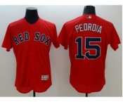 Men Boston Red Sox #15 Dustin Pedroia Majestic Red Flexbase Authentic Collection Player Jersey