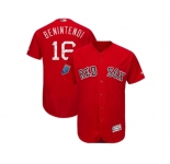 Men Boston Red Sox #16 Andrew Benintendi Majestic Scarlet 2018 Spring Training Flex Base Player Jersey