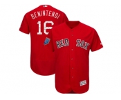 Men Boston Red Sox #16 Andrew Benintendi Majestic Scarlet 2018 Spring Training Flex Base Player Jersey