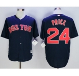 Men Boston Red Sox #24 David Price Blue 2016 Official Cool Base Jersey