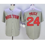 Men Boston Red Sox #24 David Price Gray 2016 Official Cool Base Jersey