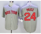 Men Boston Red Sox #24 David Price Gray 2016 Official Cool Base Jersey
