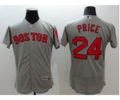 Men Boston Red Sox #24 David Price Majestic grey Flexbase Authentic Collection Player Jersey