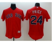 Men Boston Red Sox #24 David Price Majestic red Flexbase Authentic Collection Player Jersey