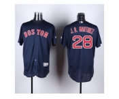 Men Boston Red Sox #28 J. D. Martinez Navy Blue Flexbase Authentic Collection Stitched Baseball Jersey