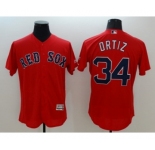 Men Boston Red Sox #34 David Ortiz Majestic red Flexbase Authentic Collection Player Jersey