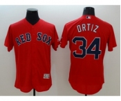 Men Boston Red Sox #34 David Ortiz Majestic red Flexbase Authentic Collection Player Jersey