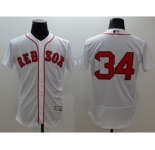Men Boston Red Sox #34 David Ortiz Majestic white Flexbase Authentic Collection Player Jersey