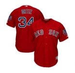 Men Boston Red Sox #34 David Ortiz Red Cool Base Jersey with Retirement Patch