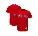 Men Boston Red Sox Customized Majestic Scarlet 2018 Spring Training Flex Base Team Jersey