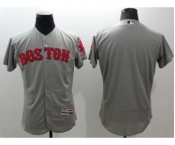 Men Boston Red Sox blank Majestic grey Flexbase Authentic Collection Player Jersey