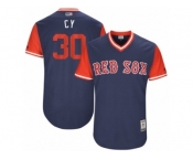 Men's 2017 Little League World Series Red Sox #30 Chris Young CY Navy Jersey