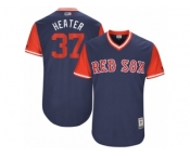Men's 2017 Little League World Series Red Sox #37 Heath Hembree Heater Navy Jersey