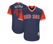 Men's 2017 Little League World Series Red Sox #43 Addison Reed Reeder Navy Jersey