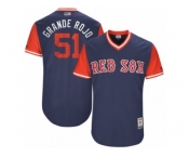 Men's 2017 Little League World Series Red Sox #51 Blaine Boyer Grande Rojo Navy Jersey