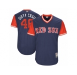 Men's 2017 Little League World Series Red Sox Craig Kimbrel #46 Dirty Craig Navy Jersey