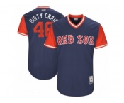 Men's 2017 Little League World Series Red Sox Craig Kimbrel #46 Dirty Craig Navy Jersey