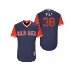 Men's 2017 Little League World Series Red Sox Doug Fister #38 Fist Navy Jersey