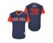 Men's 2017 Little League World Series Red Sox Doug Fister #38 Fist Navy Jersey
