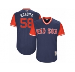 Men's 2017 Little League World Series Red Sox Fernando Abad #58 Nandito Navy Jersey