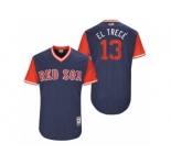 Men's 2017 Little League World Series Red Sox Hanley Ramirez #13 El Trecé Navy Jersey