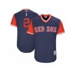 Men's 2017 Little League World Series Red Sox Xander Bogaerts #2 X Navy Jersey