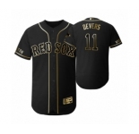 Men's 2019 Golden Edition Boston Red Sox Black #11 Rafael Devers Flex Base Jersey