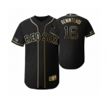 Men's 2019 Golden Edition Boston Red Sox Black #16 Andrew Benintendi Flex Base Jersey