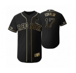 Men's 2019 Golden Edition Boston Red Sox Black #17 Nathan Eovaldi Flex Base Jersey