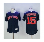 Men's Boston Red Sox #15 Dustin Pedroia Majestic Navy blue Flexbase Authentic Collection Player Jersey