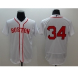 Men's Boston Red Sox #34 David Ortiz Majestic White Flexbase Authentic Collection Alternate Team Jersey