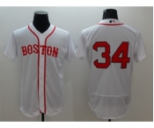 Men's Boston Red Sox #34 David Ortiz Majestic White Flexbase Authentic Collection Alternate Team Jersey