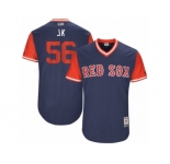 Men's Boston Red Sox Joe Kelly #56 JK Majestic Navy 2017 Players Weekend Authentic Jersey