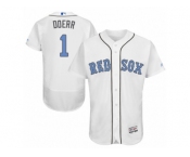 Men's Majestic Boston Red Sox #1 Bobby Doerr Authentic White 2016 Father's Day Fashion Flex Base MLB Jersey