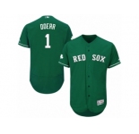 Men's Majestic Boston Red Sox #1 Bobby Doerr Green Celtic Flexbase Authentic Collection MLB Jersey