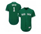 Men's Majestic Boston Red Sox #1 Bobby Doerr Green Celtic Flexbase Authentic Collection MLB Jersey