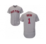 Men's Majestic Boston Red Sox #1 Bobby Doerr Grey Flexbase Authentic Collection MLB Jersey
