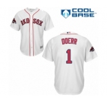 Men's Majestic Boston Red Sox #1 Bobby Doerr Replica White Home Cool Base 2018 World Series Champions MLB Jersey