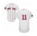 Men's Majestic Boston Red Sox #11 Rafael Devers White Home Flex Base Authentic Collection 2018 World Series Champions MLB Jersey