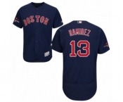 Men's Majestic Boston Red Sox #13 Hanley Ramirez Navy Blue Alternate Flex Base Authentic Collection 2018 World Series Champions MLB Jersey