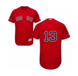 Men's Majestic Boston Red Sox #13 Hanley Ramirez Red Alternate Flex Base Authentic Collection 2018 World Series Champions MLB Jersey