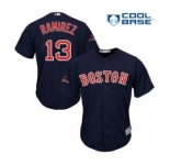 Men's Majestic Boston Red Sox #13 Hanley Ramirez Replica Navy Blue Alternate Road Cool Base 2018 World Series Champions MLB Jersey