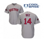 Men's Majestic Boston Red Sox #14 Jim Rice Replica Grey Road Cool Base 2018 World Series Champions MLB Jersey