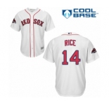 Men's Majestic Boston Red Sox #14 Jim Rice Replica White Home Cool Base 2018 World Series Champions MLB Jersey