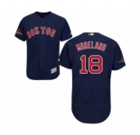 Men's Majestic Boston Red Sox #18 Mitch Moreland Navy Blue Alternate Flex Base Authentic Collection 2018 World Series Champions MLB Jersey
